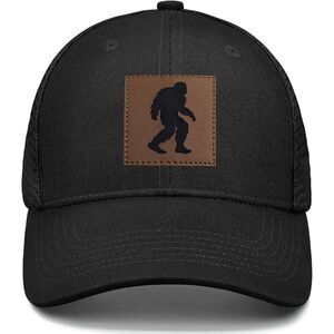 Unisex Light Black Bigfoot Embroidery Adjustable Classic Hunting Baseball Cap